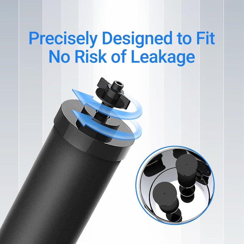 Filterlogic فلتر مياه معتمد NSF/ANSI 42&372، بديل لعناصر تنقية Berkey® BB9-2® السوداء ونظام فلترة الجاذبية Berkey®، عبوة من 2 - Image 4